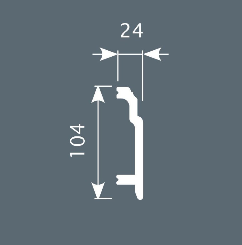 Напольный плинтус Cosca PX 003, 102х24